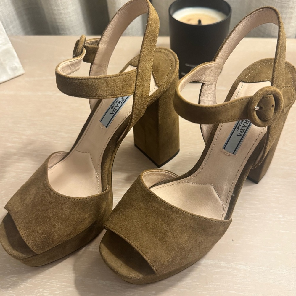 Prada Suede Platform Heels size 37